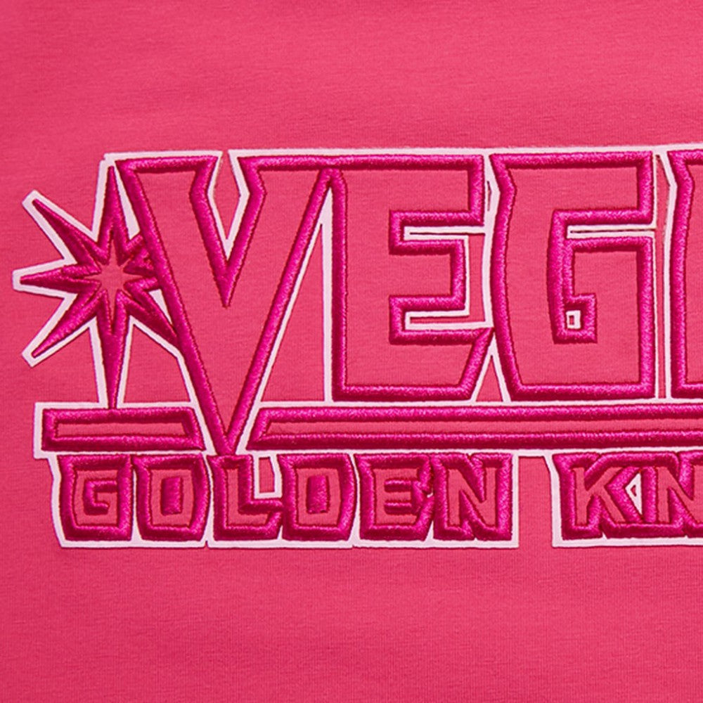 NHL Vegas Golden Knights Pro Standard Women's Triple Pink Cropped Boxy T-Shirt