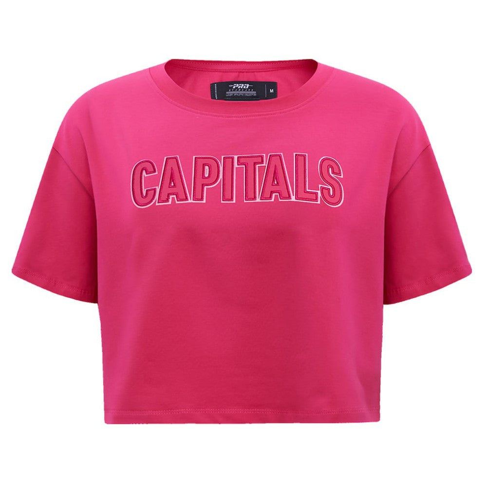 NHL Washington Capitals Pro Standard Women's Triple Pink Cropped Boxy T-Shirt