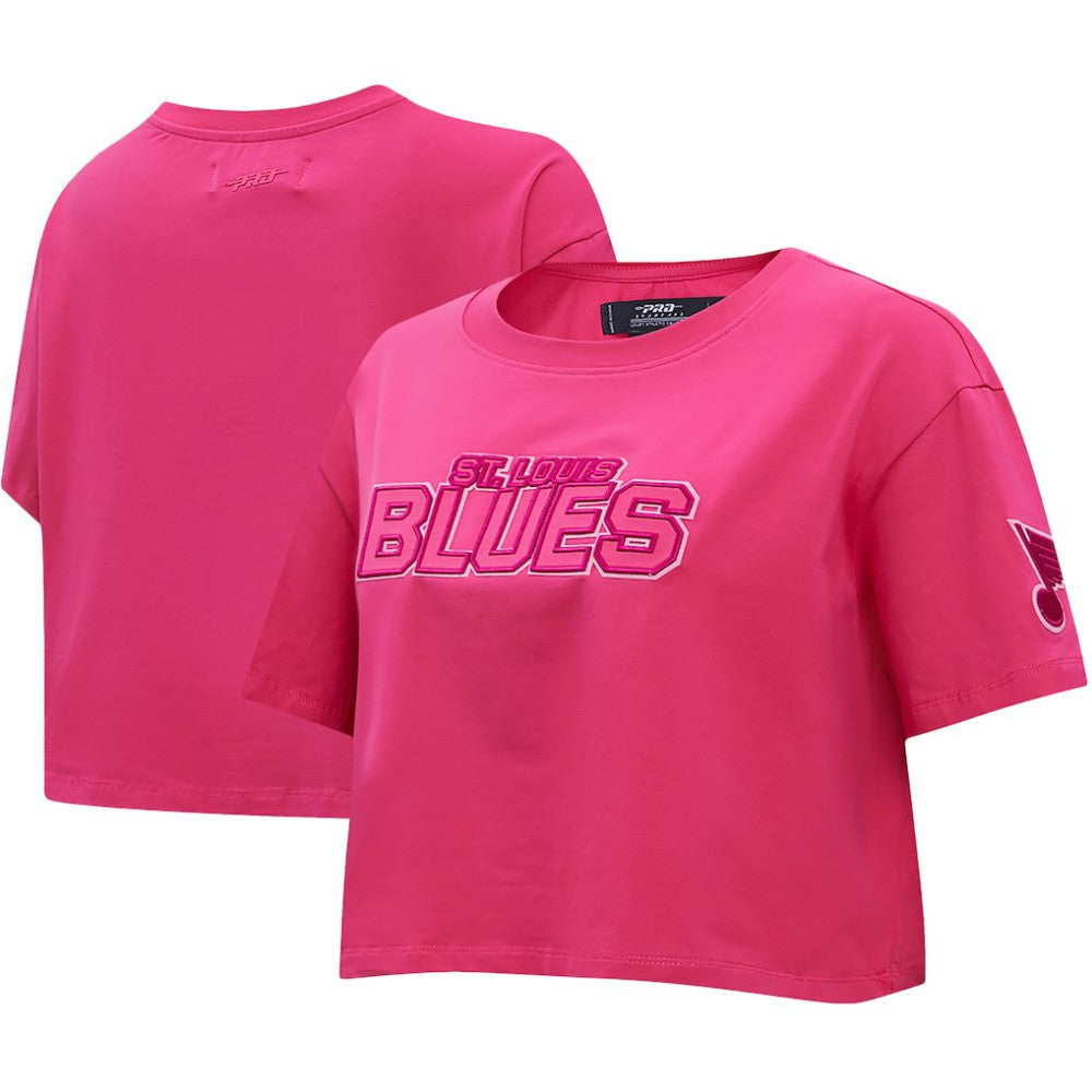 NHL St. Louis Blues Pro Standard Women's Triple Pink Cropped Boxy T-Shirt