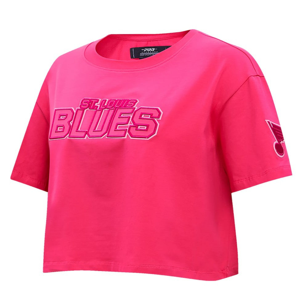 NHL St. Louis Blues Pro Standard Women's Triple Pink Cropped Boxy T-Shirt
