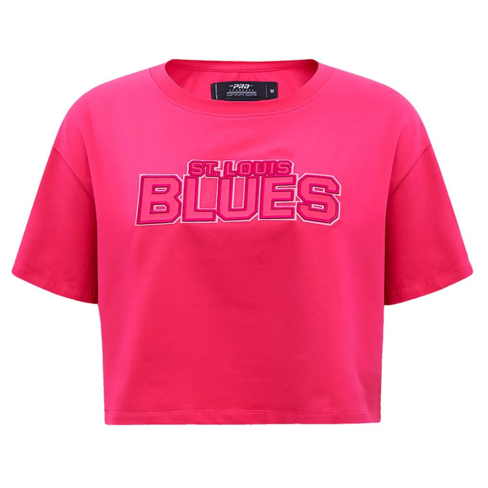 NHL St. Louis Blues Pro Standard Women's Triple Pink Cropped Boxy T-Shirt