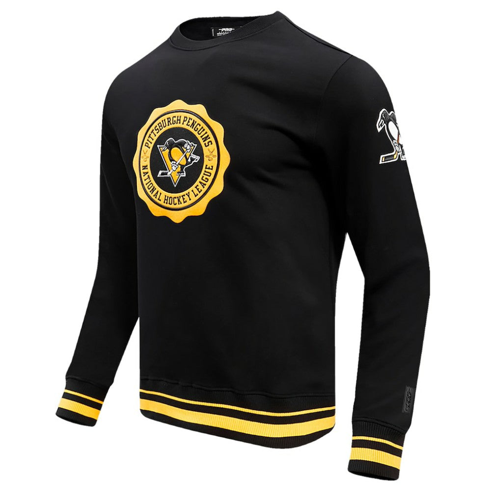 NHL Pittsburgh Penguins Pro Standard Crest Emblem Pullover Sweatshirt - Black