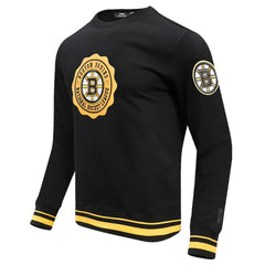 NHL Boston Bruins Pro Standard Crest Emblem Pullover Sweatshirt - Black