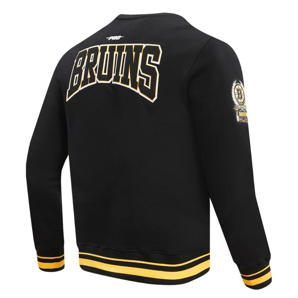 NHL Boston Bruins Pro Standard Crest Emblem Pullover Sweatshirt - Black
