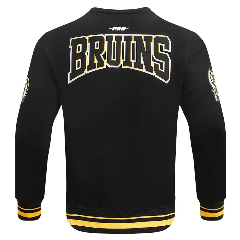 NHL Boston Bruins Pro Standard Crest Emblem Pullover Sweatshirt - Black