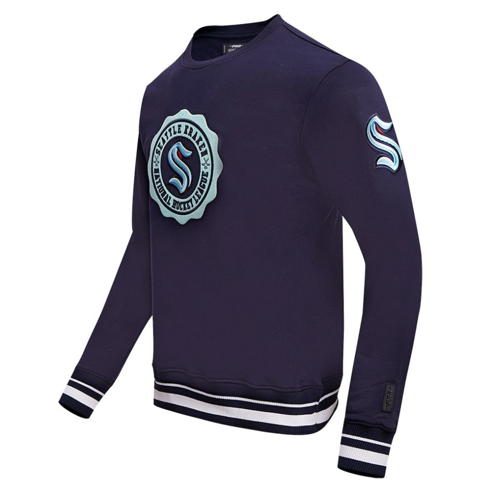 NHL Seattle Kraken Pro Standard Crest Emblem Pullover Sweatshirt - Deep Sea Blue