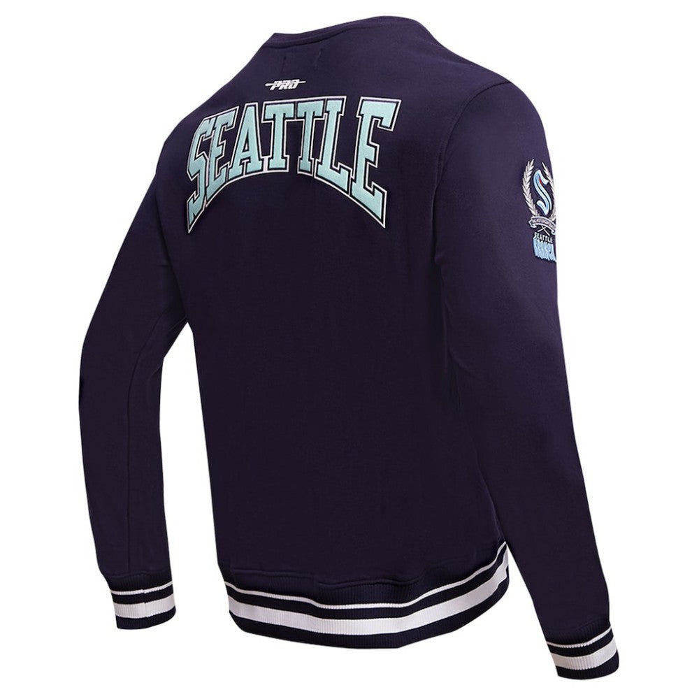 NHL Seattle Kraken Pro Standard Crest Emblem Pullover Sweatshirt - Deep Sea Blue