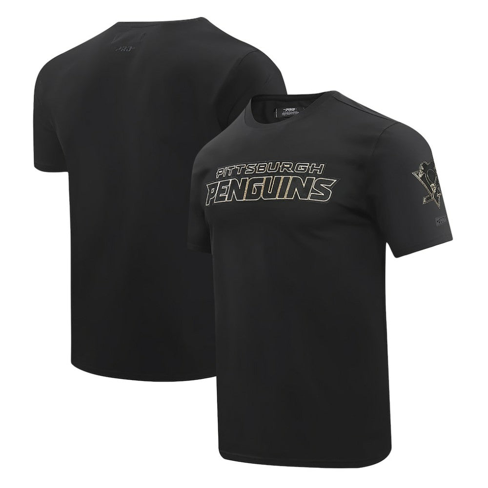 NHL Pittsburgh Penguins Pro Standard Wordmark T-Shirt - Black