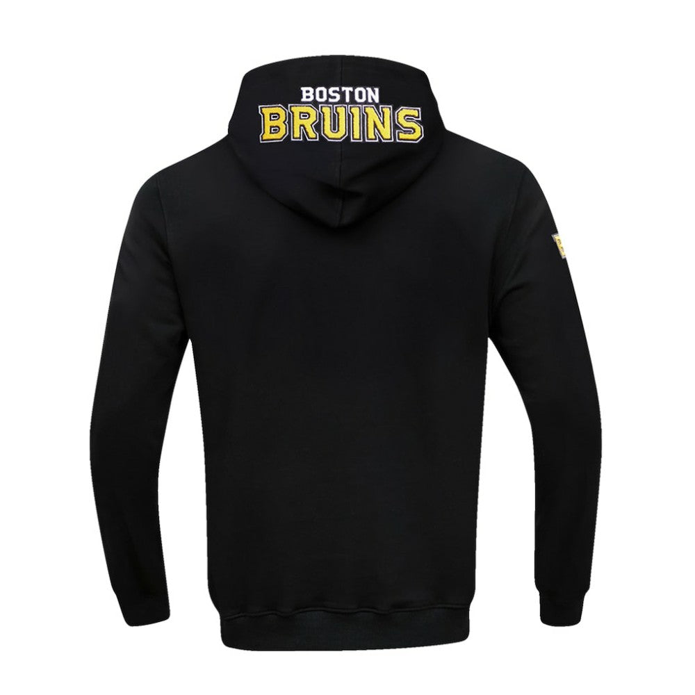 NHL Boston Bruins Pro Standard Classic Chenille Full-Zip Hoodie Jacket - Black