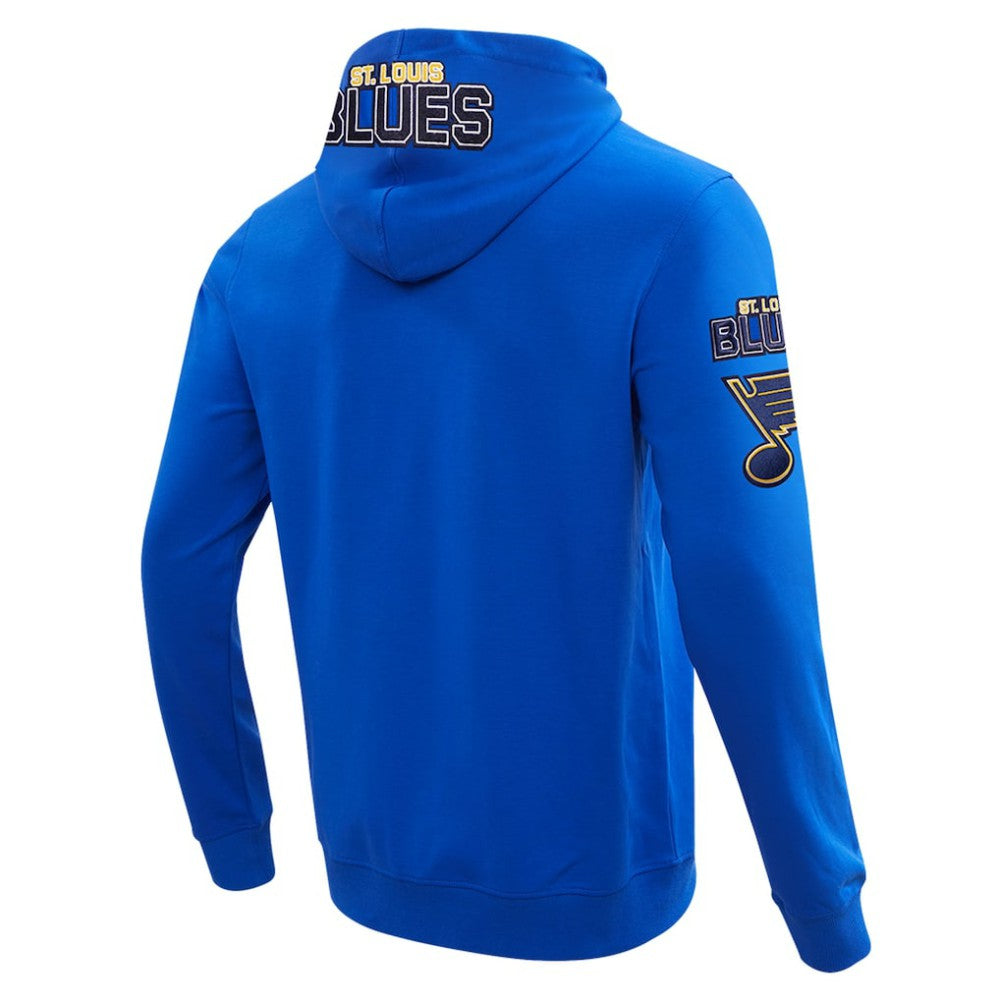 NHL St. Louis Blues Pro Standard Classic Chenille Full-Zip Hoodie Jacket - Blue