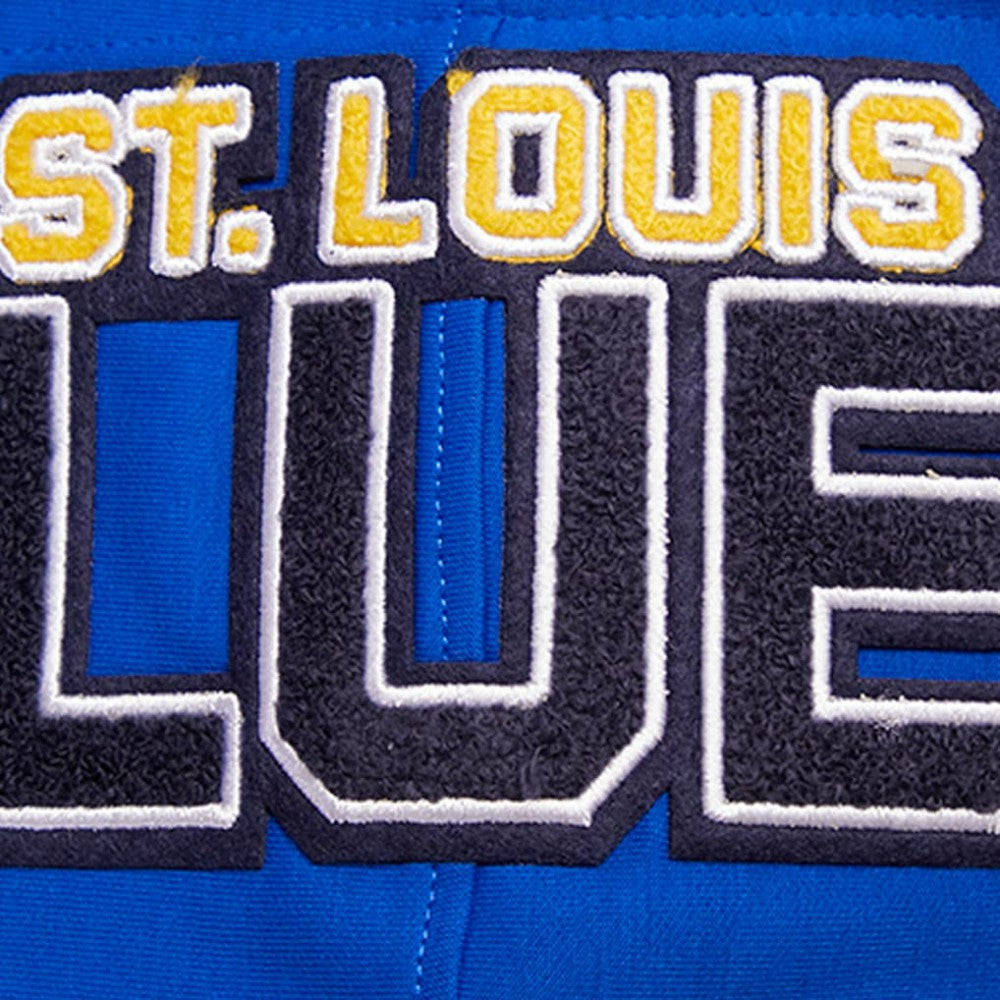 NHL St. Louis Blues Pro Standard Classic Chenille Full-Zip Hoodie Jacket - Blue