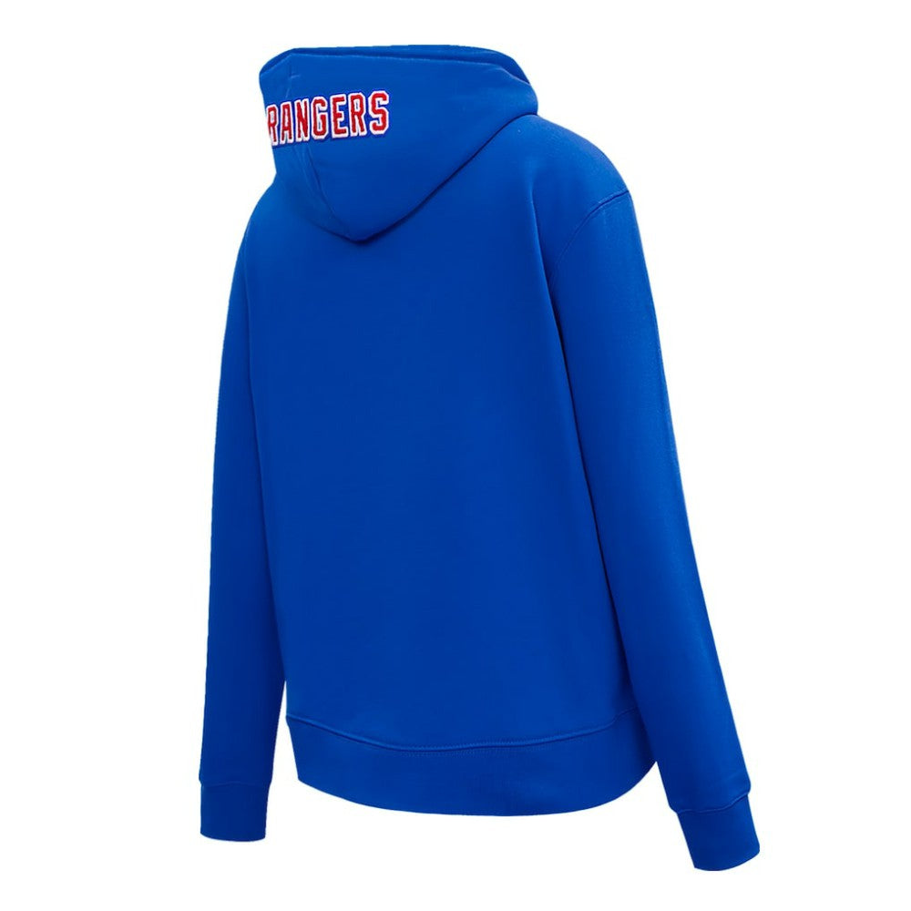 NHL New York Rangers Pro Standard Women's Classic Chenille Pullover Hoodie - Blue