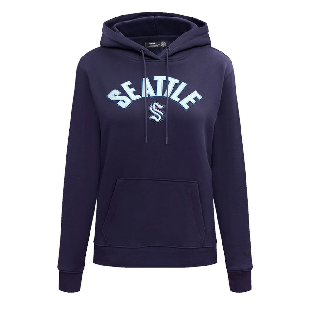 NHL Seattle Kraken Pro Standard Women's Classic Chenille Pullover Hoodie - Navy