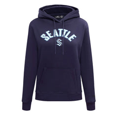 NHL Seattle Kraken Pro Standard Women's Classic Chenille Pullover Hoodie - Navy