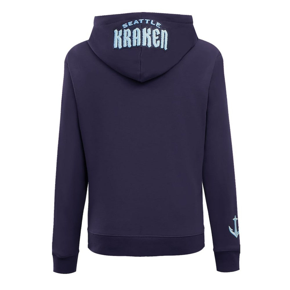 NHL Seattle Kraken Pro Standard Women's Classic Chenille Pullover Hoodie - Navy
