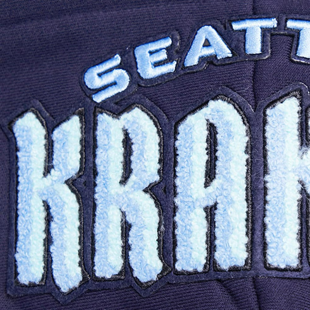 NHL Seattle Kraken Pro Standard Women's Classic Chenille Pullover Hoodie - Navy