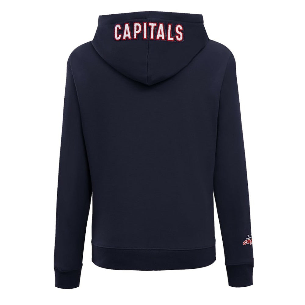 NHL Washington Capitals Pro Standard Women's Classic Chenille Pullover Hoodie - Navy