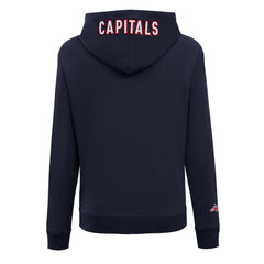 NHL Washington Capitals Pro Standard Women's Classic Chenille Pullover Hoodie - Navy