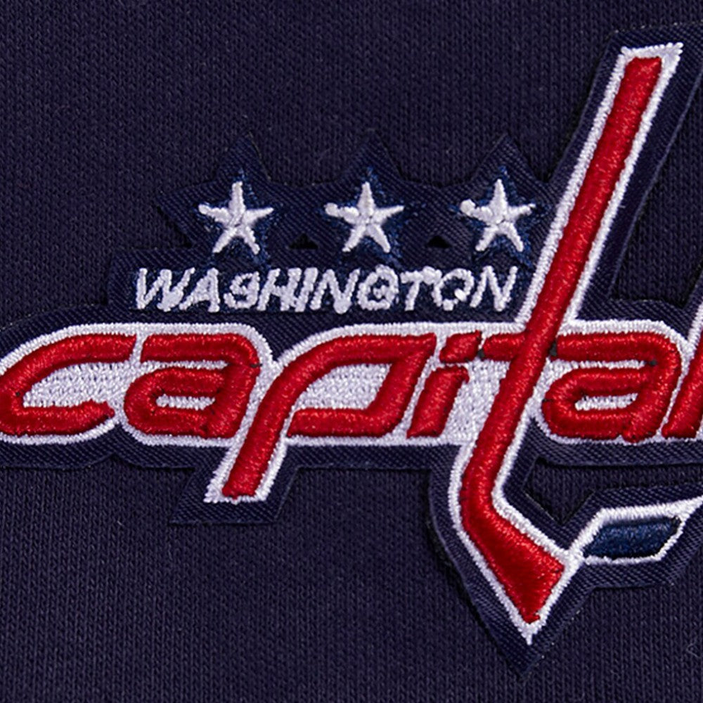 NHL Washington Capitals Pro Standard Women's Classic Chenille Pullover Hoodie - Navy