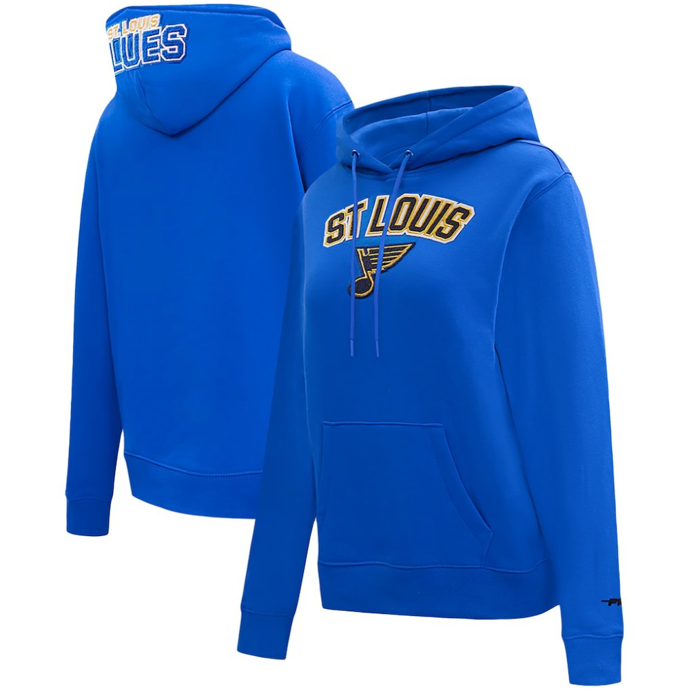 NHL St. Louis Blues Pro Standard Women's Classic Chenille Pullover Hoodie - Blue