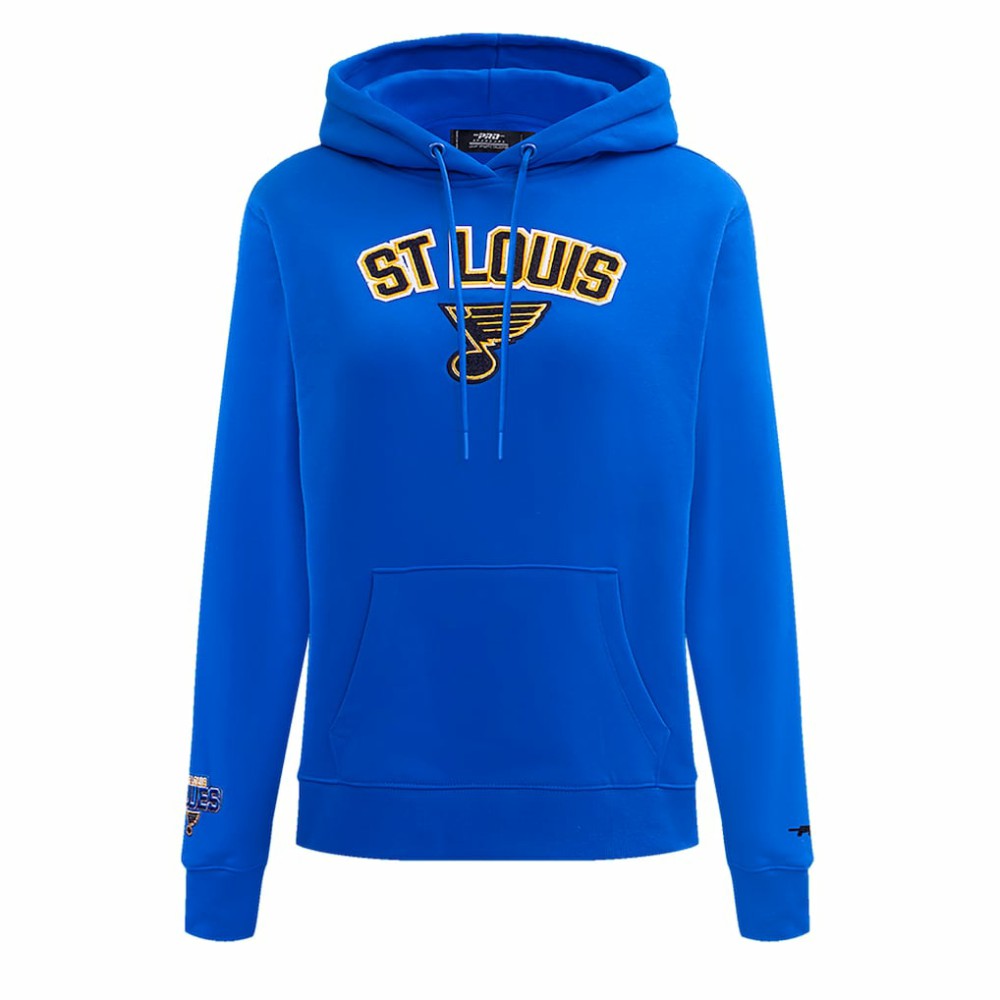 NHL St. Louis Blues Pro Standard Women's Classic Chenille Pullover Hoodie - Blue