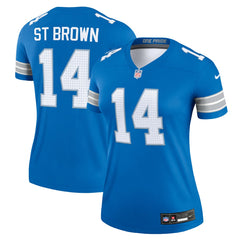 Amon-Ra St. Brown Detroit Lions Women's Legend Player Performance Top Blue