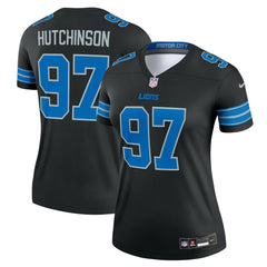 Aidan Hutchinson Detroit Lions Women's Alternate Legend Player Performance Top Black