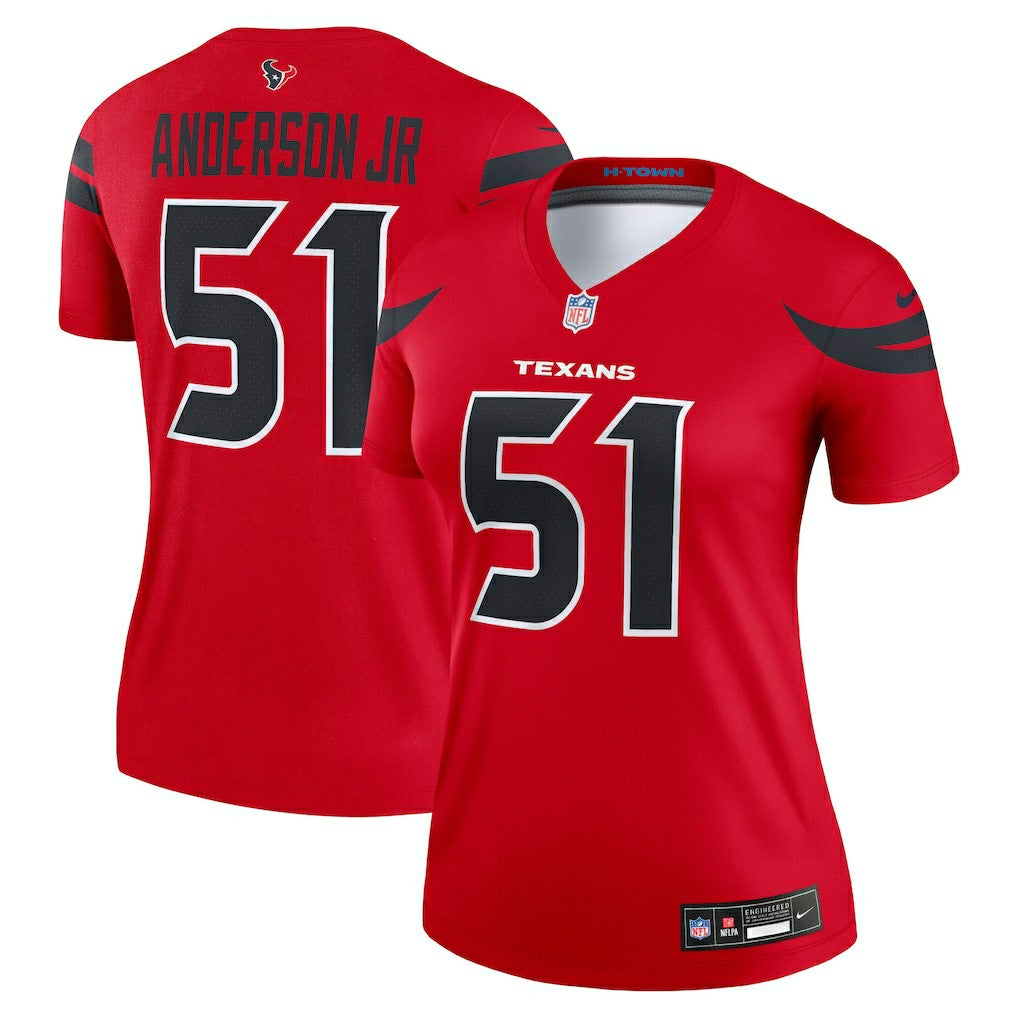 Will Anderson Jr. Houston Texans Women's Alternate Legend Player Performance Top Red
