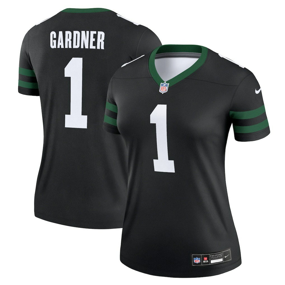 Ahmad Sauce Gardner New York Jets Women's Alternate Legend Player Performance Top Legacy Black