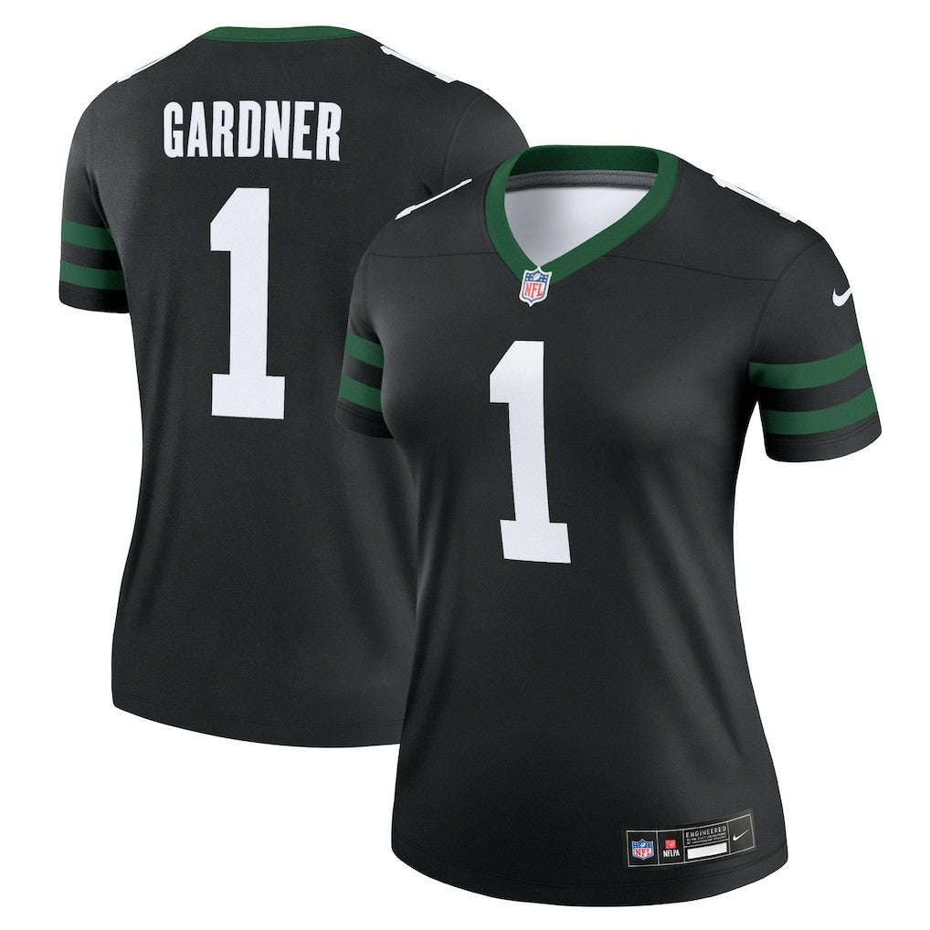 Ahmad Sauce Gardner New York Jets Women's Alternate Legend Player Performance Top Legacy Black