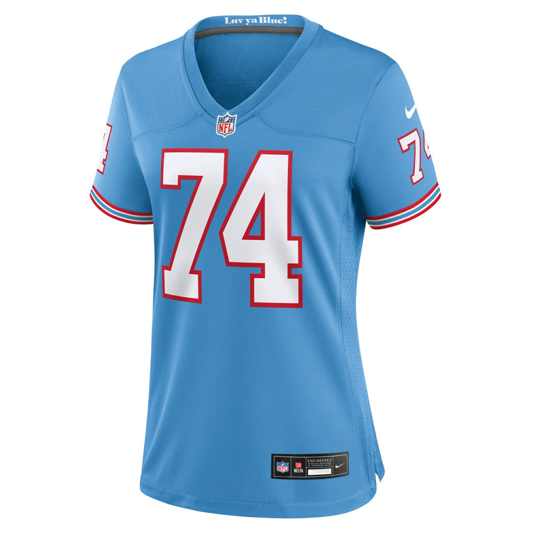 Bruce Matthews Tennessee Titans Women's Oilers Throwback Retired Player Game Jersey Light Blue