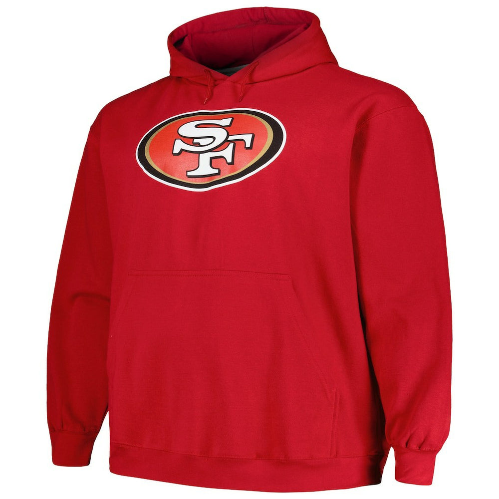 Christian McCaffrey San Francisco 49ers Big & Tall Fleece Name & Number Pullover Hoodie Scarlet