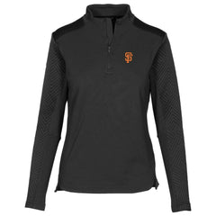 San Francisco Giants Levelwear Women's Daybreak Insignia 2.0 Quarter-Zip Pullover Top - Black Pullover