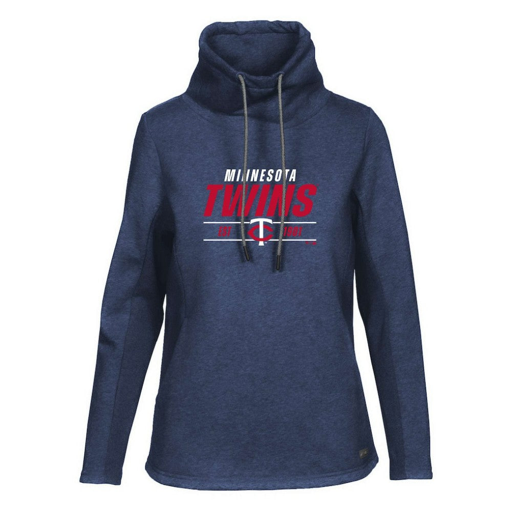 Minnesota Twins Levelwear Women's Verve Loop Pullover Sweatshirt - Navy Pullover