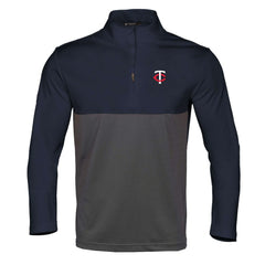 Minnesota Twins Levelwear Pursue Insignia Core Quarter-Zip Pullover Top - Navy/Charcoal Pullover