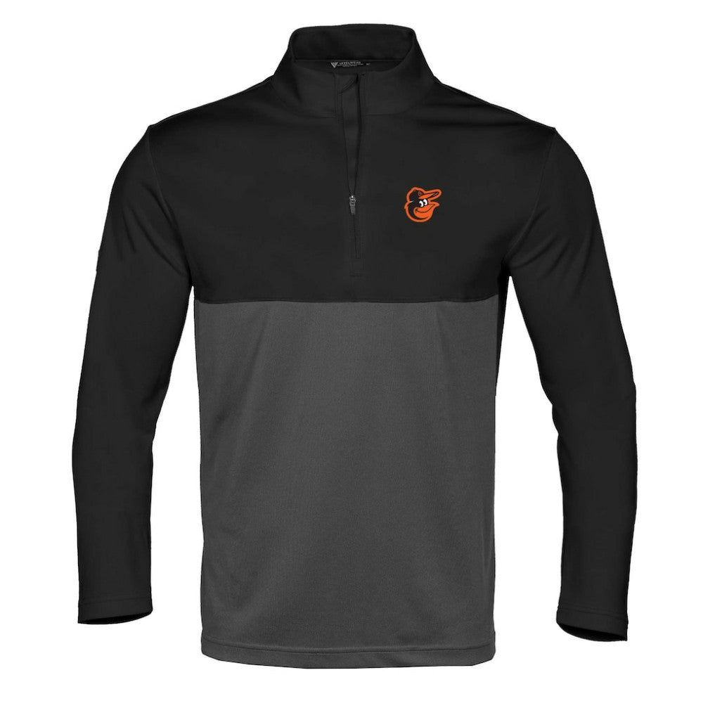 Baltimore Orioles Levelwear Pursue Insignia 2.0 Quarter-Zip Pullover Top - Black/Charcoal Pullover