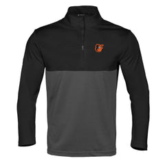 Baltimore Orioles Levelwear Pursue Insignia 2.0 Quarter-Zip Pullover Top - Black/Charcoal Pullover