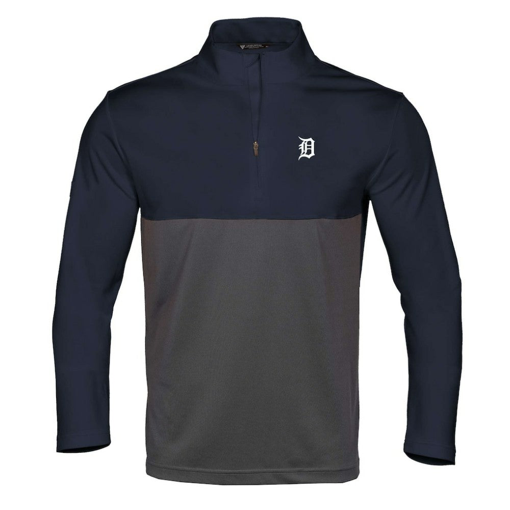 Detroit Tigers Levelwear Pursue Insignia 2.0 Quarter-Zip Pullover Top - Navy/Charcoal Pullover
