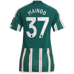 Kobbie Mainoo Manchester United Women's 2023/24 Away Replica Player Jersey Green