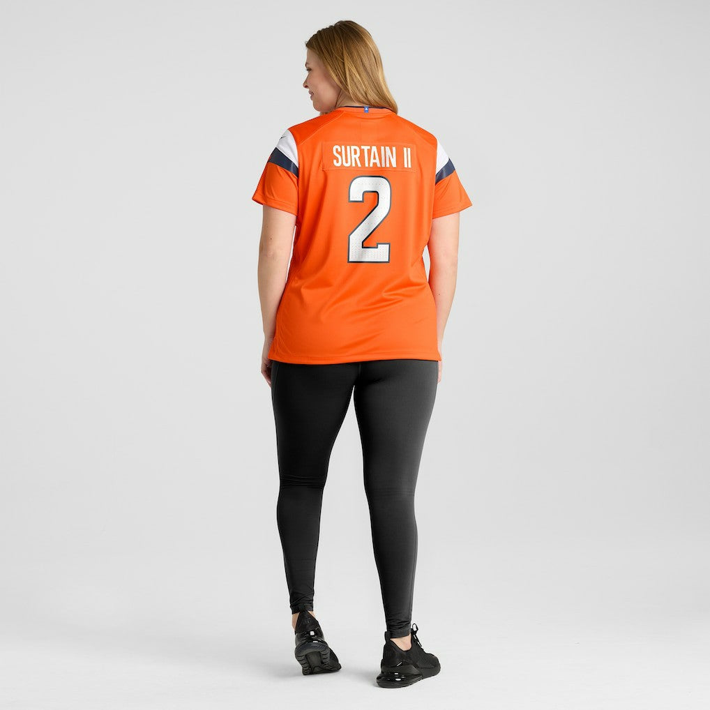 Patrick Surtain II Denver Broncos Women's Mile High Collection Game Jersey Orange