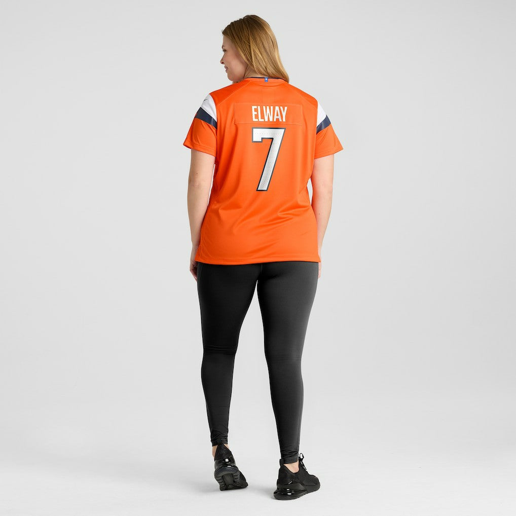 John Elway Denver Broncos Women's Mile High Collection Retired Player Game Jersey Orange