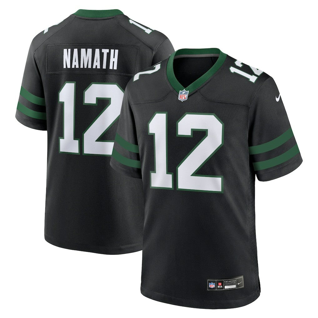 Joe Namath New York Jets Alternate Retired Player Game Jersey Legacy Black