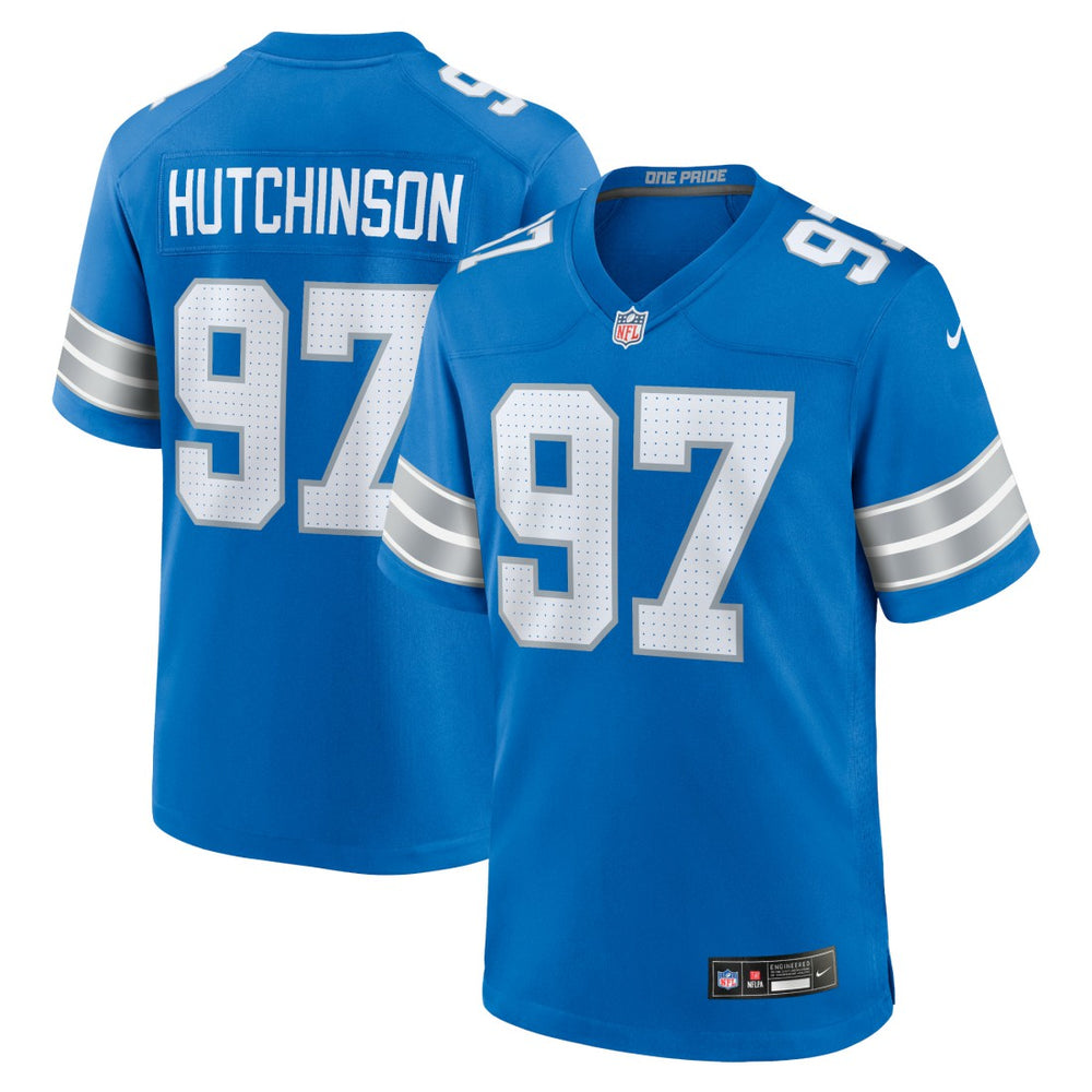 Aidan Hutchinson Detroit Lions Game Jersey Blue