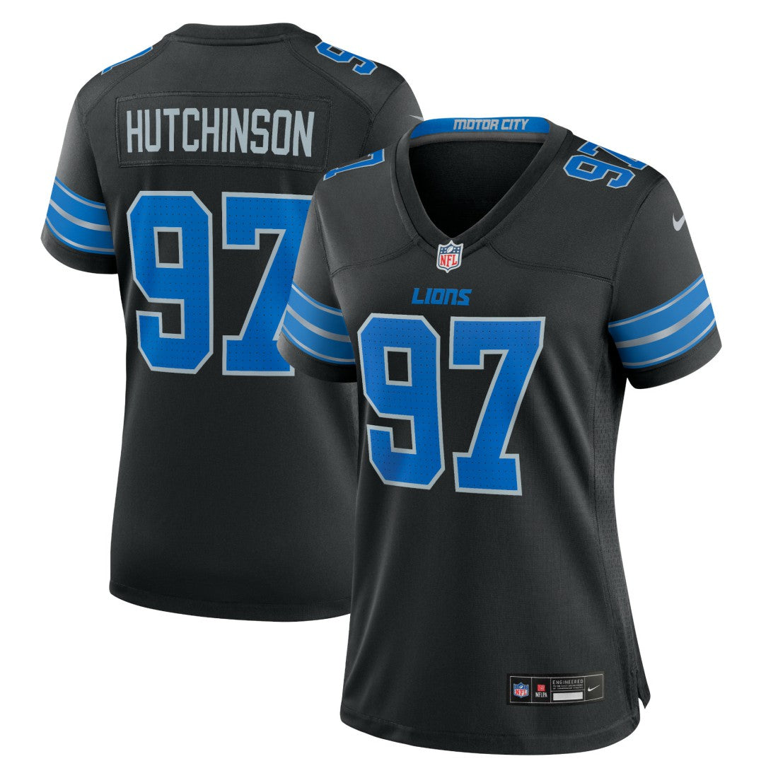 Aidan Hutchinson Detroit Lions Women's 2nd Alternate Game Jersey Black