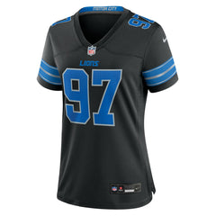 Aidan Hutchinson Detroit Lions Women's 2nd Alternate Game Jersey Black