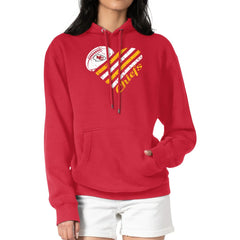 Kansas City Chiefs G-III 4Her by Carl Banks Women's Heart Graphic Fleece Pullover Hoodie Red