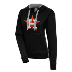 Houston Astros Antigua Women's Victory Pullover Hoodie - Black Hoodies