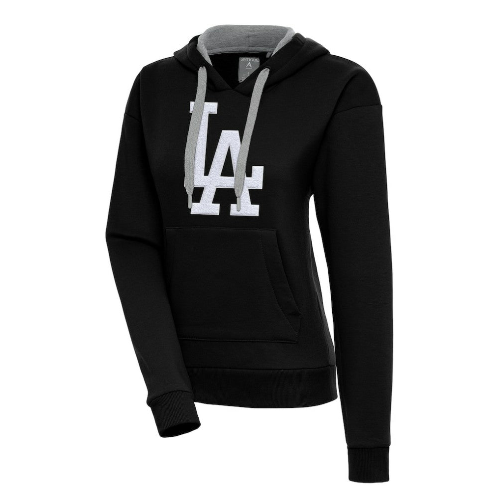 Los Angeles Dodgers Antigua Women's Victory Pullover Hoodie - Black Hoodies