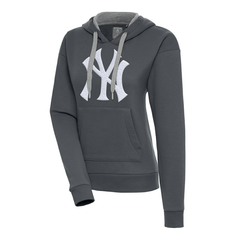 New York Yankees Antigua Women's Victory Pullover Hoodie - Charcoal Hoodies