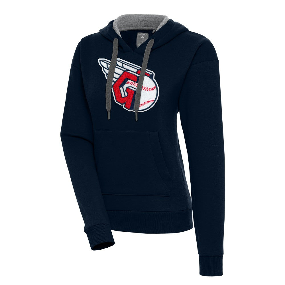Cleveland Guardians Antigua Women's Victory Pullover Hoodie - Navy Hoodies